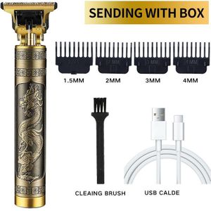 Tondeuse Voor Mannen, Professionele Haar Trimmer Nul Gapped T-Blade Trimmer Draadloze Oplaadbare Edgers Haar Snijden Kit