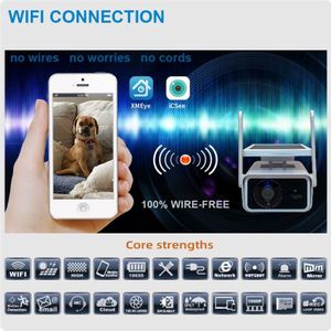 Zonne-energie Ip Camera Wifi 1080P Hd Cctv Outdoor Ir Draadloze Bewakingscamera 'S Waterdichte Home Security