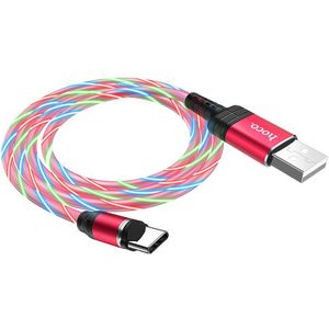 Hoco Magnetische Usb-kabel Snelle Opladen Type C Kabel Magneet Charger Data Lading Streamer Nachtlampje Koord Voor Xiaomi Mi 10 Honor