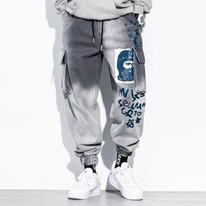 Gonthwid Graffiti Jeans Denim Cargo Broek Streetwear Hip Hop Casual Multi-Pockets Baggy Loose Jeans Harajuku Skateboard Broek