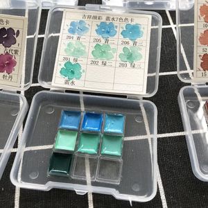 Japanse Gunstige Kleuren 68 Kleuren, Geel, Rood, Blauw, Paars, Bruin, Groen, Smaragd, water, Mini Aquarel Split Trial