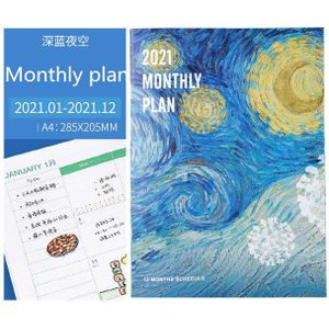 Agenda 2022 Monlthy Plan A4 Notebook Kawaii Journal Planner Notepad Voor Meisje Jongen School Briefpapier Leveringen Art Schedulbook
