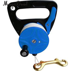 Compact Scuba Duiken Reel Kajak Anker & Handvat, 83 M Lijn, Duim Stopper, messing Dubbele Eindigde Bout Snap Apparatuur-3 Kleuren