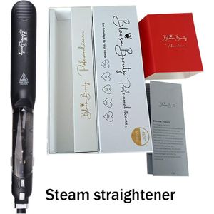 Professionele Stoom Stijltang Negatieve Lonic Stoomboot Curling En Rechttrekken Keramische Nano Flat Iron Hair Styler