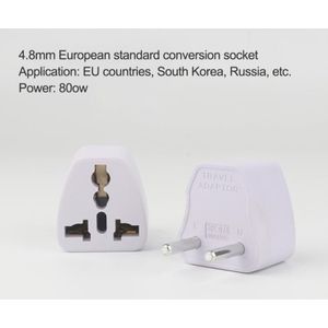 Ac 250V 10A 800W Universele Plug Adapter International Travel Adapter Stekker Converter Stopcontact 4.0Mm EUTSLM1