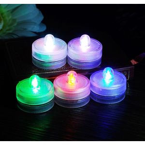 10pcs Waterdichte Dompelpompen LED Mix Kleur Thee Licht Elektronische Kaars Licht voor Wedding Party Kerst Valentijn Decoratie