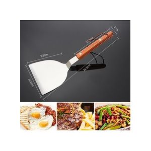 24.3*10.6CM Flipper Spatel Japanse Steak Pannenkoek Keuken Bakken Pizza Roestvrij Staal Houten Handvat Gebruiksvoorwerpen Transfer