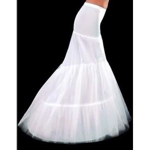 2 Hoops Vrouwen Bridal Lange Slips Petticoat Mermaid Fishtail Onderrok Crinoline