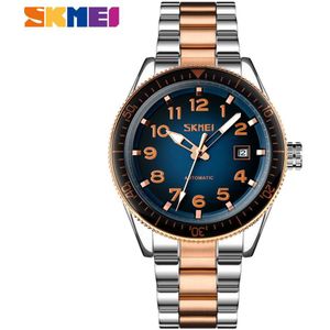 Skmei Top Luxe Horloges Mannen Bussiness Stijl Mechanische Horloge Roestvrij Staal Automatische Horloge Voor Mannen Reloj Hombre
