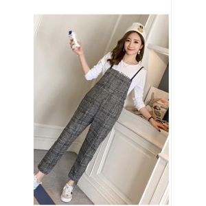 Lente Moederschap Dragen Pregrent Vrouwen Kleding Zwangerschap Bib Broek Vrouwen Overalls Broek Plaid Moederschap Jumpsuits Kleding