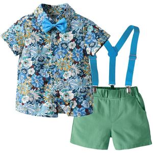 Top En Top Kids Jongens Kleding Strand Stijl 2 Stuks Set Katoen Korte Mouw Tops Broek Childrens Casual Beachwear kleding