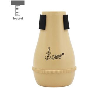Tooyful Draagbare Mute Silenciador Para Trombone voor Muziekinstrumenten Praktijk ABS Plastic Hout Kleur