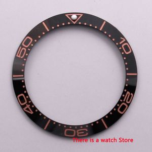 38 Mm Horloge Onderdelen Keramiek Bezel Met Geel Mark Insert Voor 40 Mm Automatische Horloges