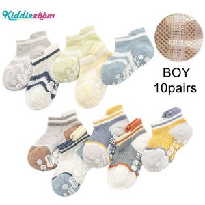 10 Stks/partij Baby Zomer Sokken Mesh Ademende Peuter Jongen Boot Sokken Anti Slip Kids Meisje Floor Sokken Antislip baby Accessoires