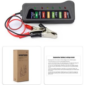 12V Auto Digitale Batterij Tester Dynamo 6 Led Licht Auto Diagnostic Tool