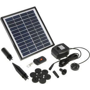 12V 5W Solar Power Borstelloze Waterpomp Ingebouwde Accu Afstandsbediening Dompelpompen LED Pomp Fontein voor Tuin vijver