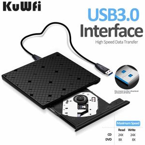 KuWFi - DVD04 - Externe CD/DVD Speler Brander - USB 3.0 - Draagbaar