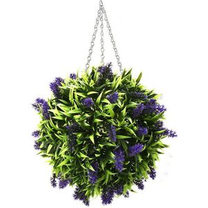 Opknoping Topiary Bal Lavendel Kunstmatige Tuin Bloem Plant Decoratie Mand 20Cm
