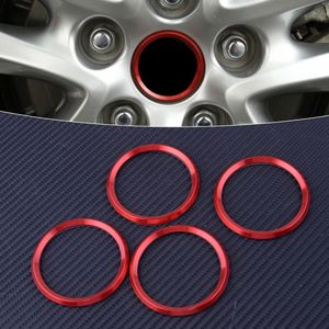 Citall Aluminium 4 Stuks Red Wheel Center Hub Ring Cover Trim Decoratie Fit Voor Mazda3 Mazda6 CX-5 CX-3 auto Styling
