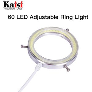 Kaisi Ultradunne 60 Led Verstelbare Ring Light Illuminator Lamp Voor Stereo Zoom Microscoop Usb Plug