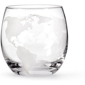 Geëtst Globe Decanter Met Gegraveerde Bal Glas Voor Liquor Whiskey Bourbon EIG88