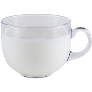 Creatieve Glas Ontbijt Melk Dessert Cup Huishouden Dikke Grote Capaciteit Salade Cup Effen Kleur En Eenvoudige Toevallige Cup 8.5*10.5 Cm