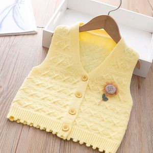 2022 Lente Baby Meisjes Knit Vest Alle-Match
