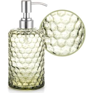 16 Oz Clear Glazen Zeepdispenser-Navulbare Wassen Hand Vloeibare, Afwasmiddel, Shampoo Lotion Fles JJJSN11404