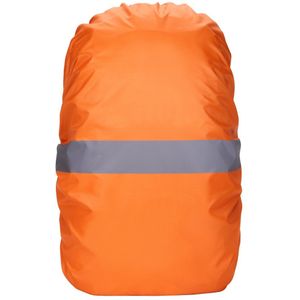 Oranje Kleur Rugzak Cover met Reflecterende Strip Vrouwen Mannen Waterdichte Tas Regenhoes Voor Fietsen Camping Wandelen Bergbeklimmen