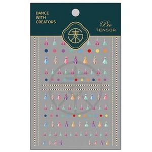 Nail Sliders Glad Oppervlak Kleurrijke Zelfklevende Leuke Kleur Kwasten Dots Nail Sticker