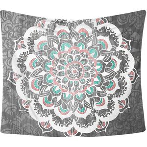 Mandala Muur Opknoping Wandtapijten Boho Geometrische Patroon Tapijt Gooi Picknick Strand Mat Slapen Deken Microfiber Tapestry 95x73cm