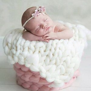 Baby Deken Gebreide Pasgeboren Inbakeren Wrap Deken Super Zachte Peuter Baby Beddengoed Quilt Voor Bed Sofa Mand Wandelwagen Dekens