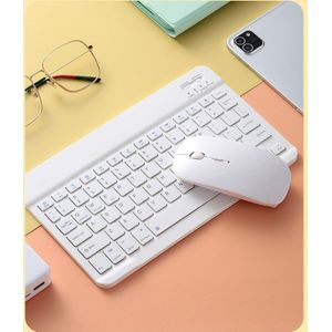 10 Inch Kleurrijke Bluetooth Toetsenbord En Muis Slim Mini Draadloze Toetsenbord Muis Voor Android Tablet Telefoon Smartphone Ipad Iphone