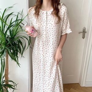 Wikoan Dames lang nachthemd plus size zachte nachtjapon korte mouwen casual maxi lounge jurk met zakken S-XXL, Zwart, M
