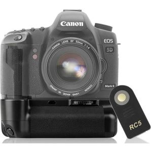 MEKE Meike MK 5D2L LCD Timer Battery Grip voor Canon EOS 5D Mark II + RC5 Draadloze Infrarood Afstandsbediening