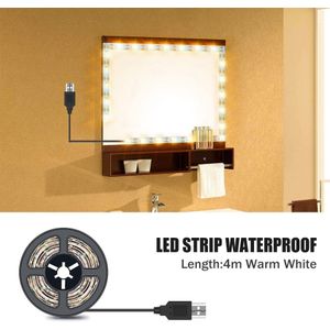 Usb Make-Up Spiegel Licht 1M 2M 3M 4M 5M Led Hollywood Vanity Lights 5V waterdichte Led Kaptafel Lamp Voor Badkamer Decoratie