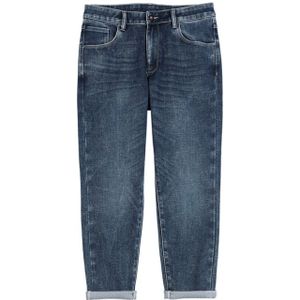 Simwood Lente Winter Comfortabele Tapered Dikke Jeans Mannen Enkellange Plus Size Jeans Denim Broek