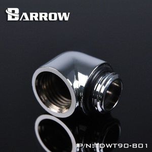 Barrow TDWT90-B01 Messing Zwart Wit Zilver G1/4 ''Schroefdraad 90 Graden Fitting Adapter Waterkoeling Adapters Waterkoeling fitting