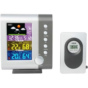 Indoor Outdoor Kleur Weerstation Digitale Kleur Station Met Sensor Home Wekker Met Temperatuur Waarschuwingen Chargin