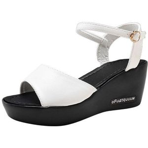 Zomer Gesp Vrouwen Sandalen Vis Mond Mode Hoge Hak Platform Open Tenen Vrouwen Sandalen Schoenen Wiggen Schoenen