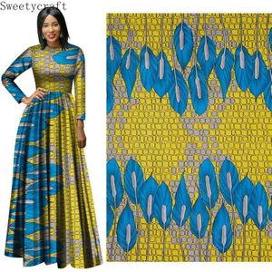 3Yard/Lot Geel Afrikaanse Print Wax Stof Nigeriaanse Rea Lwax 100% Polyester Ankara Leather Bedrukte Stof Diy Jurk materiaal