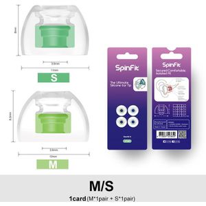 DUNU SpinFit CP360 Siliconen Oordopjes voor Echte Draadloze Bluetooth Oortelefoon 1 kaart/2 pairs omvat twee maten (Kleine /Extra Kleine)