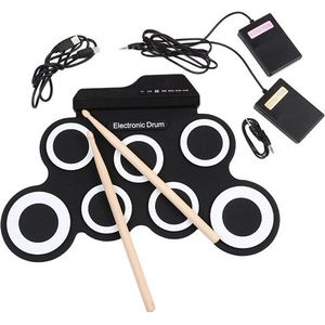 Slade Elektronische Digitale Usb 7 Pads Roll Up Set Siliconen Elektrische Drum Kit Met Drumsticks En Sustainpedaal