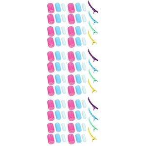 3 Sets /28Pcs Zelfklevende Nylon Hair Curler Set Nuttig Haar Rollen Krultang Set Draagbare Kappers Gegolfd clips Tool