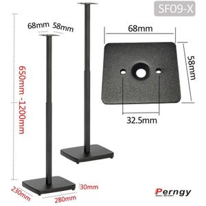 (1 Paar = 2 Stuks) SF09X 49Cm-104Cm Ronde Kolom Base Adjusturround Sound Speaker Display Stand Vloer Live 3 Max MA7 Etc