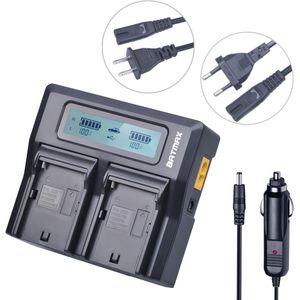 Rapid Dual Channel Batterij Oplader Kits voor SONY NP-F550 FM50 FM500H F970 F960 F770 F750 F570 FX1000E BC-V615, BC-V615A Batterijen