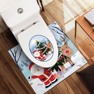Waterdicht Verwijderbare Kerst Kerstman Pvc Zelfklevende Diy Verwijderbare Waterdichte Wc Badkamer Home Decoration
