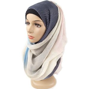 gradient kreuk hijab sjaal katoen moslim tulband voor vrouwen arabische glitter lange hoofd sjaals hijab femme musulman kopftuch