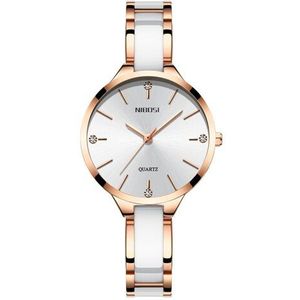 2022 Nibosi Luxe Vrouwen Horloge Lady Vrouwen Keramische Armband Horloges Vrouwelijke Quartz Klok Montre Femme Relogio Feminino