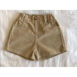 Mode 2022 Zomer Baby Meisjes Jongens Leuke Effen Kleur Shorts Kinderen Mode Toevallige Corduroy Shorts